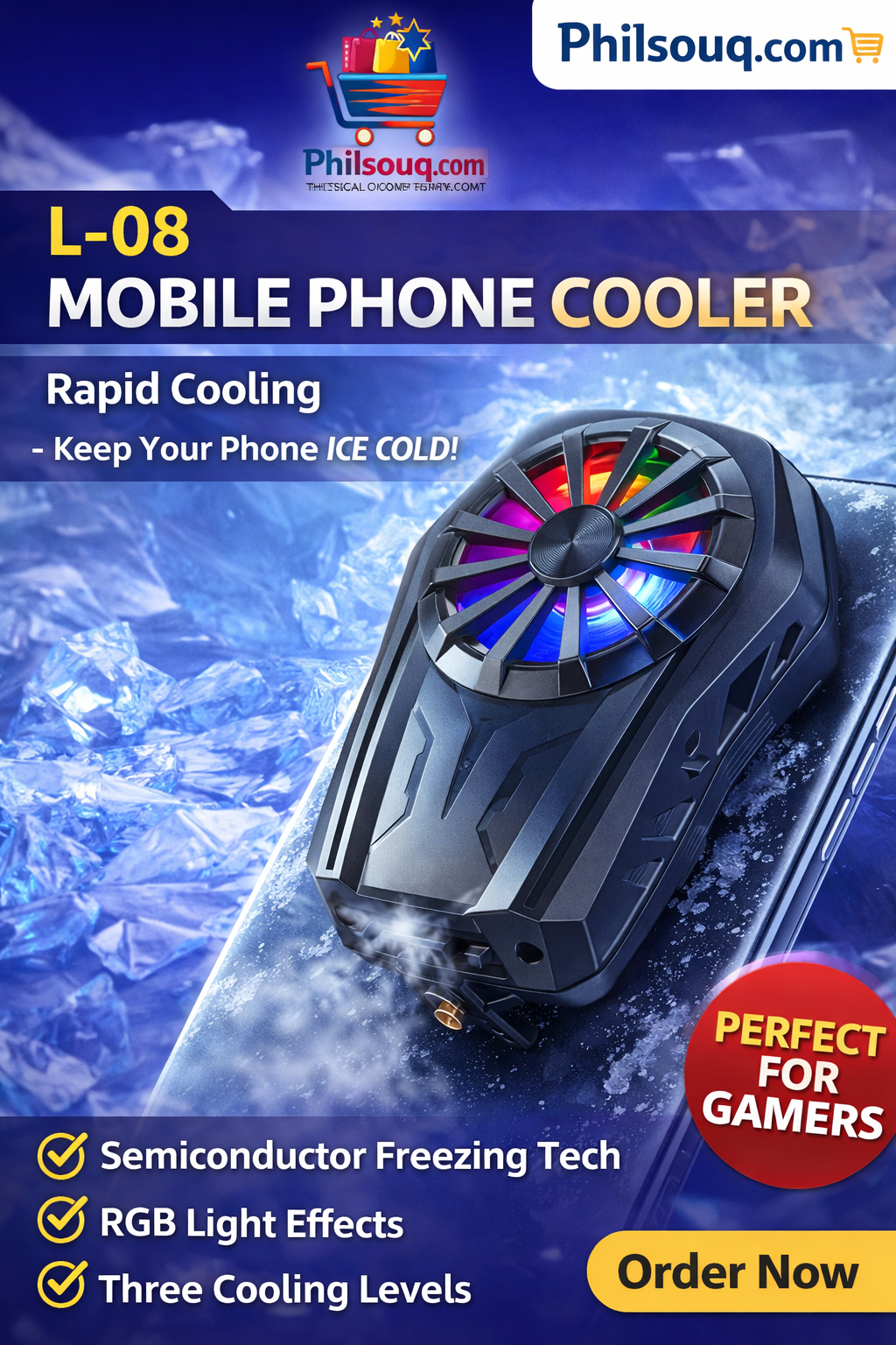 L-08 Mobile Phone Cooler – Advanced Cooling for Gaming & Daily Use