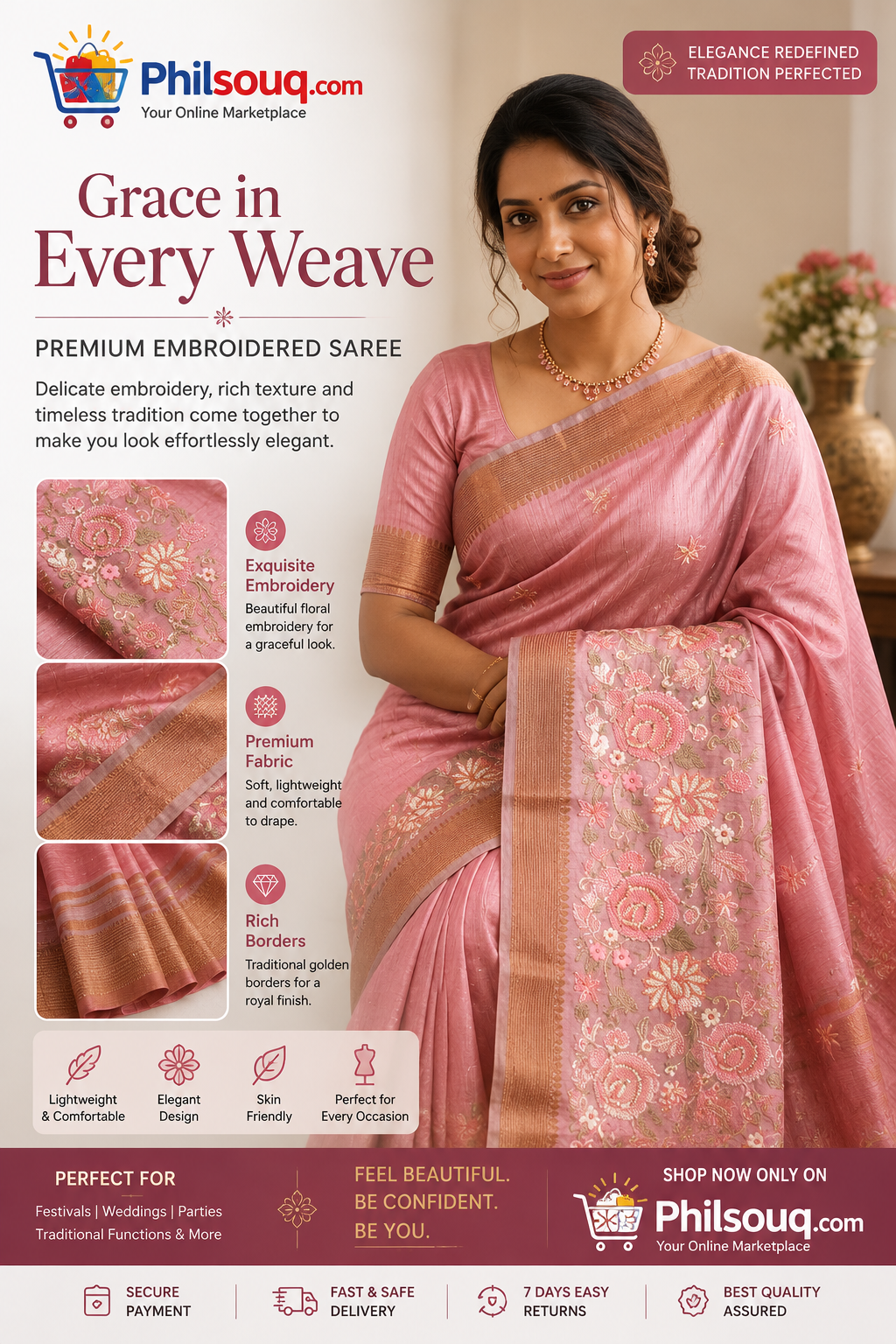 Semi Tussar Silk Saree - SU