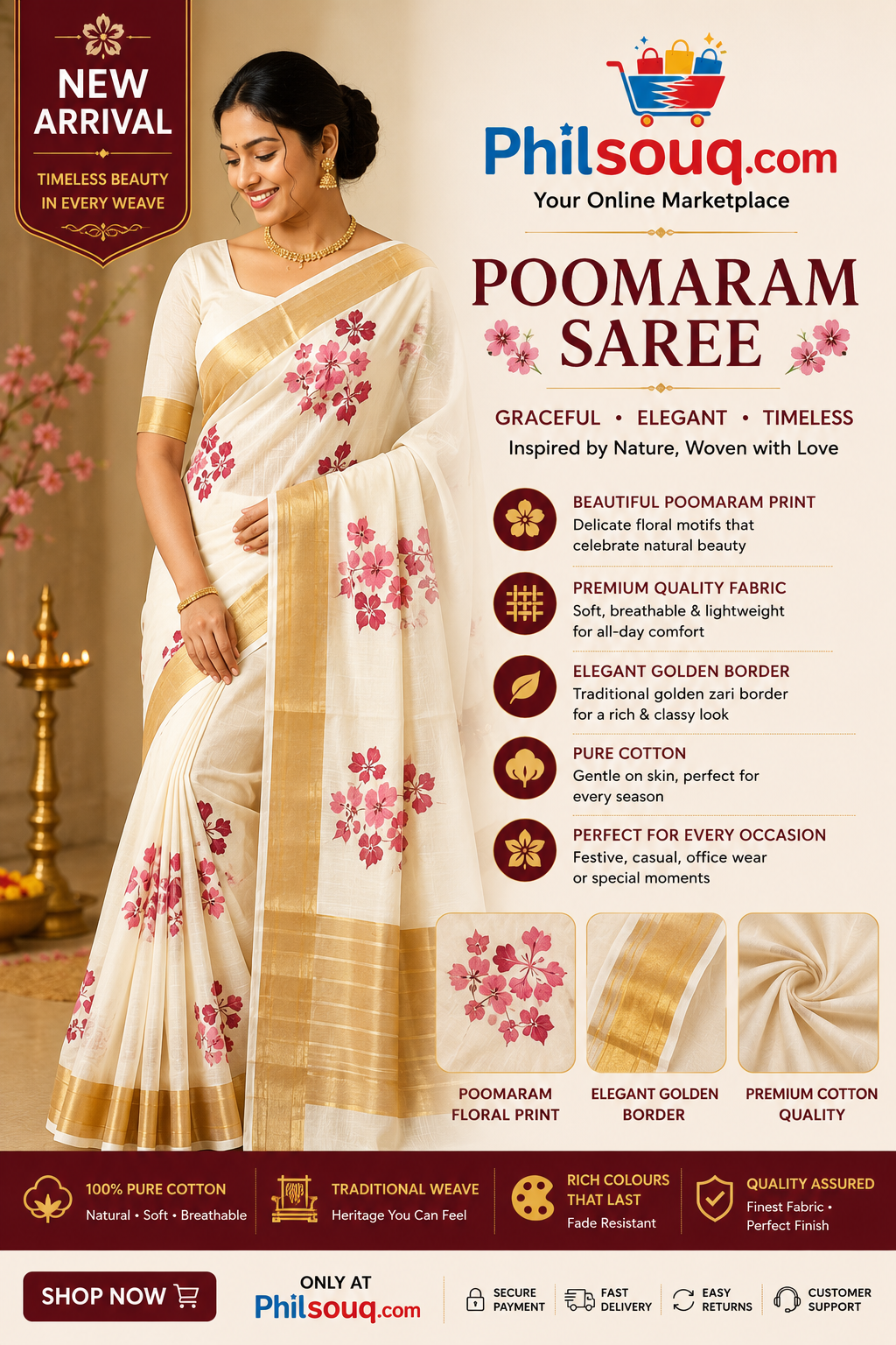 POOMARAM SAREE - KBG