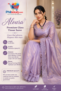Aloura – Premium Glass Tissue Saree - KBG