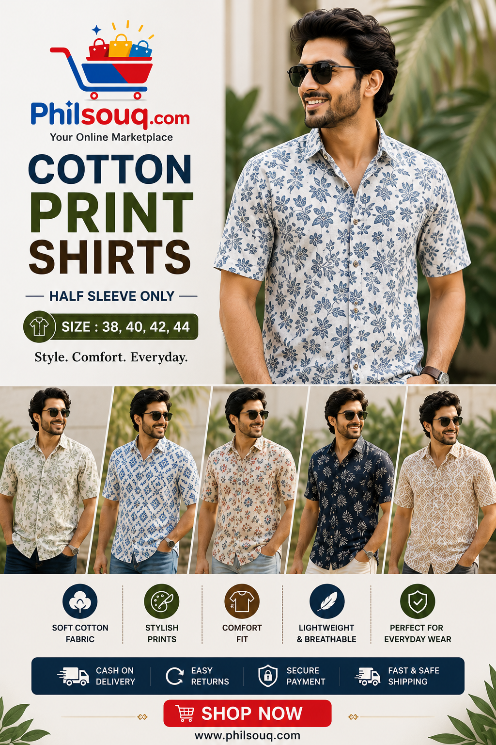 Premium Cotton Print Shirts – Half Sleeve - KBG