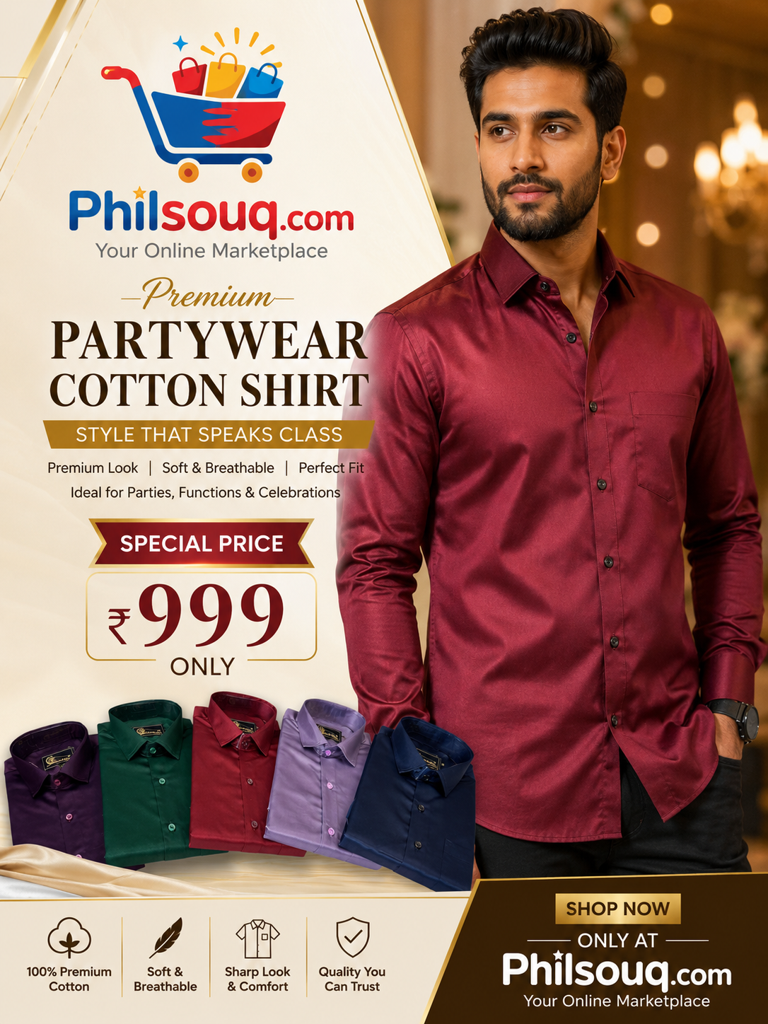 Premium Partywear Cotton Shirt - KBG