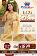 Golden Tissue Saree - KBG