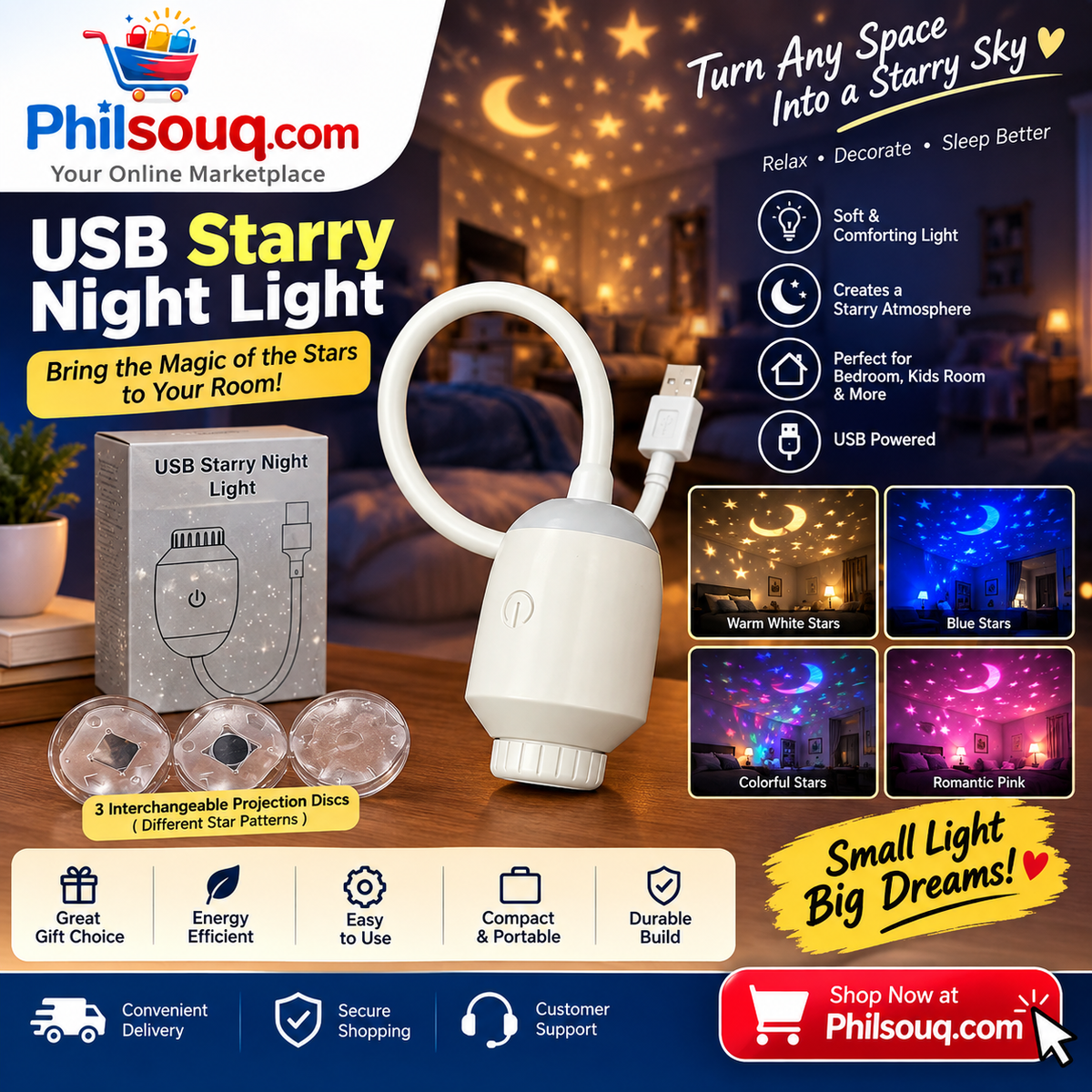 USB Starry Night Light - KM