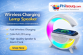 3 IN 1 MULTIFUNCTION G SHAPE LED BLUTOOTH SPEAKER WITH WIRELESD FAST CHARGER