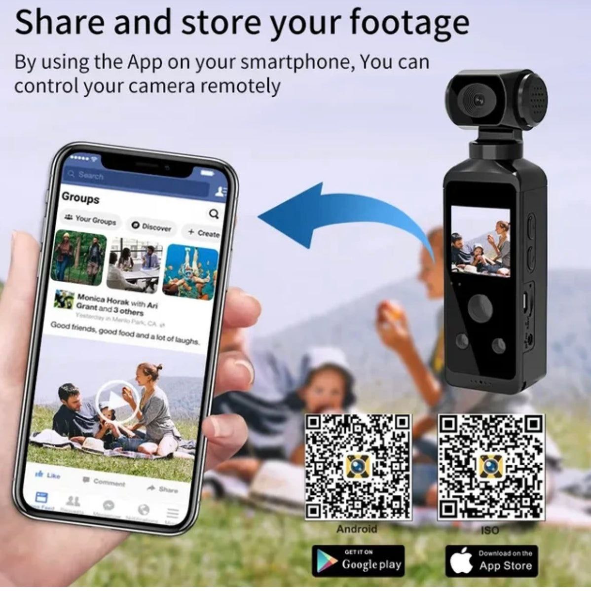 Handheld Gimbal Camera – Compact 4K Stabilized Video Recorder
