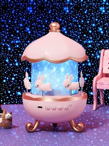 Bunny's Carousel Rotating LED Night Light