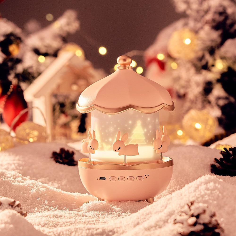 Bunny's Carousel Rotating LED Night Light