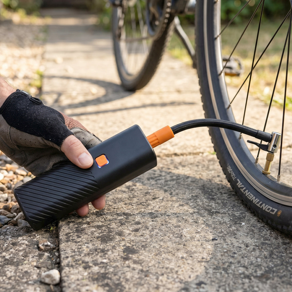 Portable Car Mounted Tyre Inflator Air Pump (1 Set)