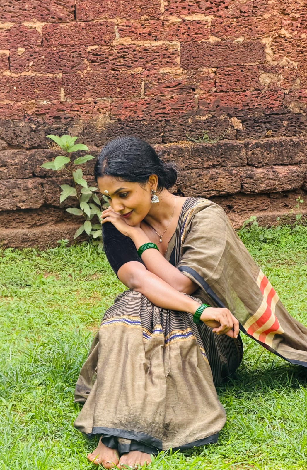 Tripta - Three Shade Cotton Saree - KBG