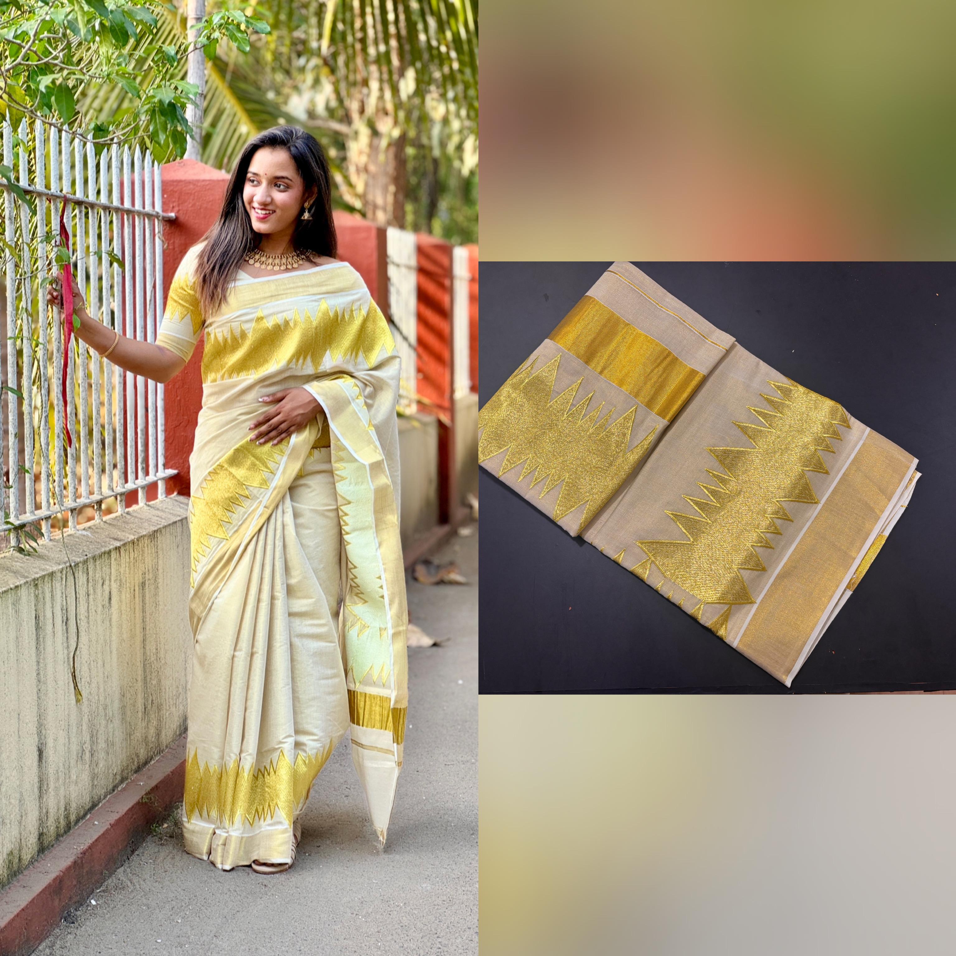 Golden Tissue Saree - KBG