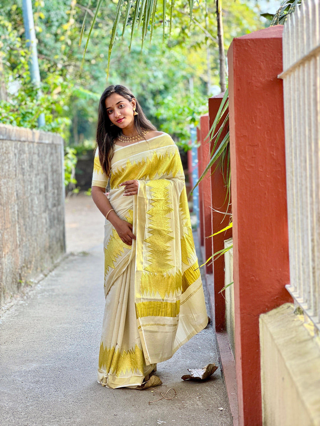 Golden Tissue Saree - KBG