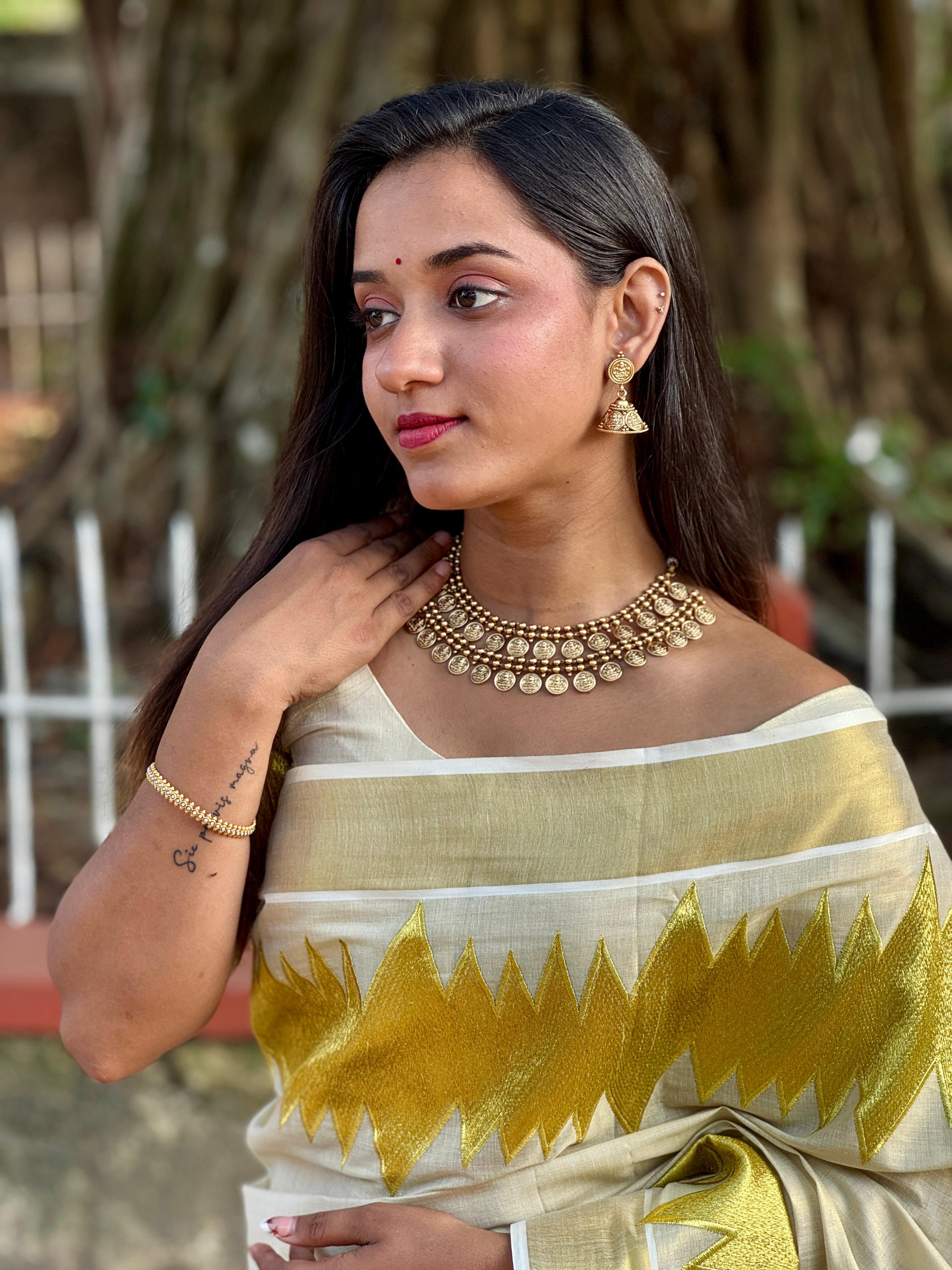 Golden Tissue Saree - KBG