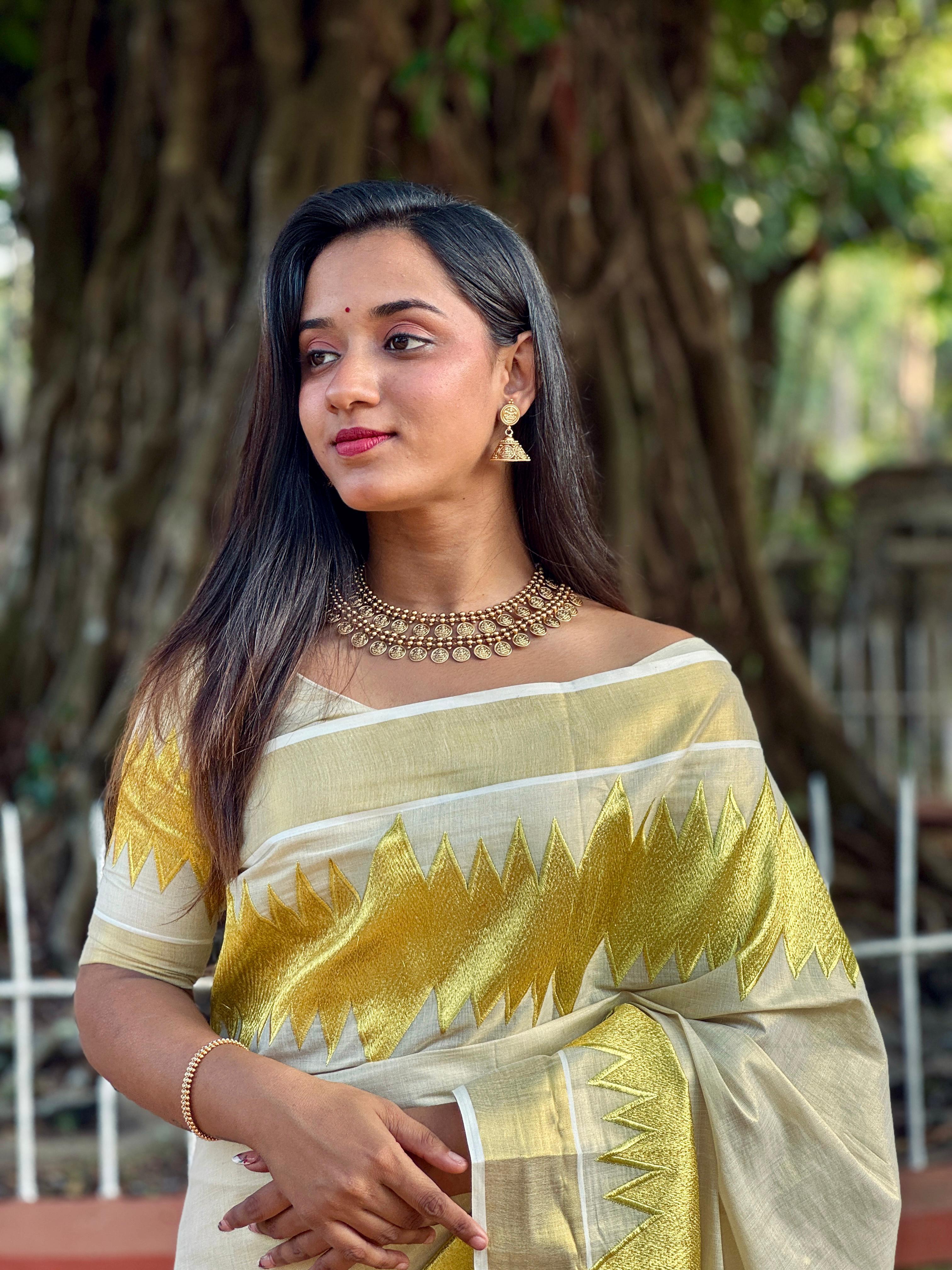 Golden Tissue Saree - KBG