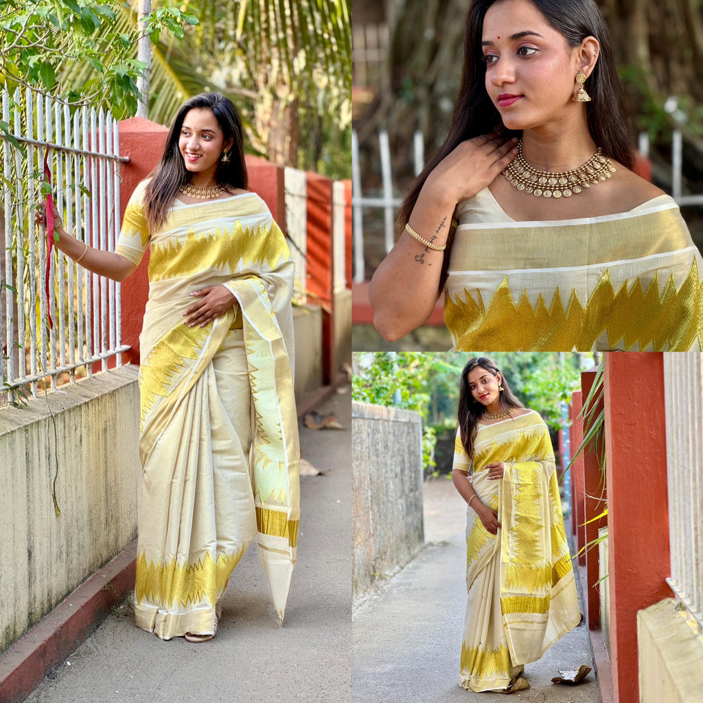 Golden Tissue Saree - KBG