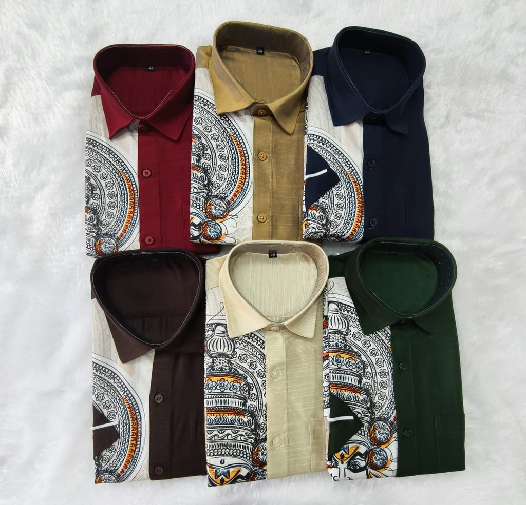 ONE SIDE Printed Shirt with Dhoti Combo - KBG