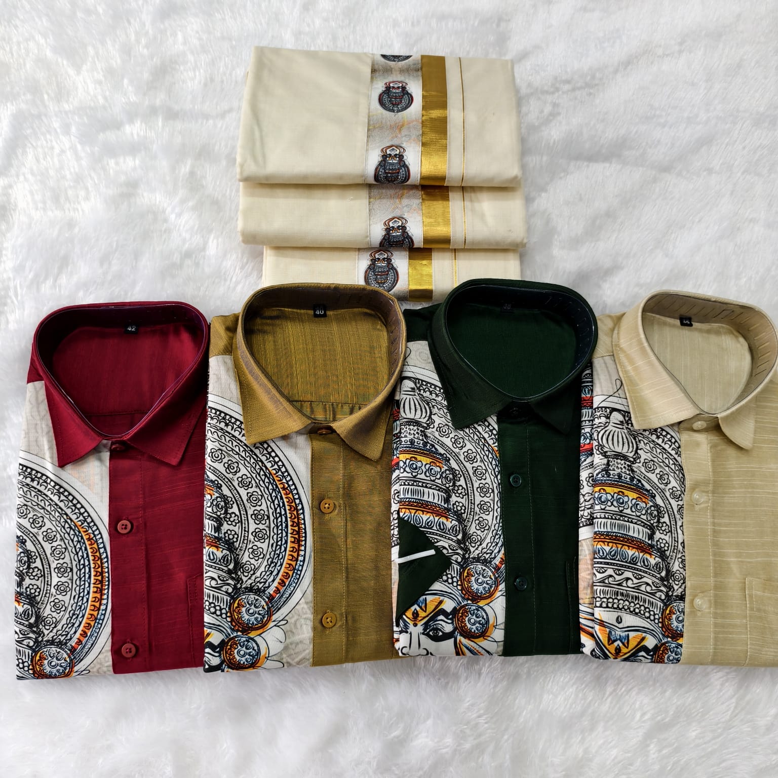 ONE SIDE Printed Shirt with Dhoti Combo - KBG