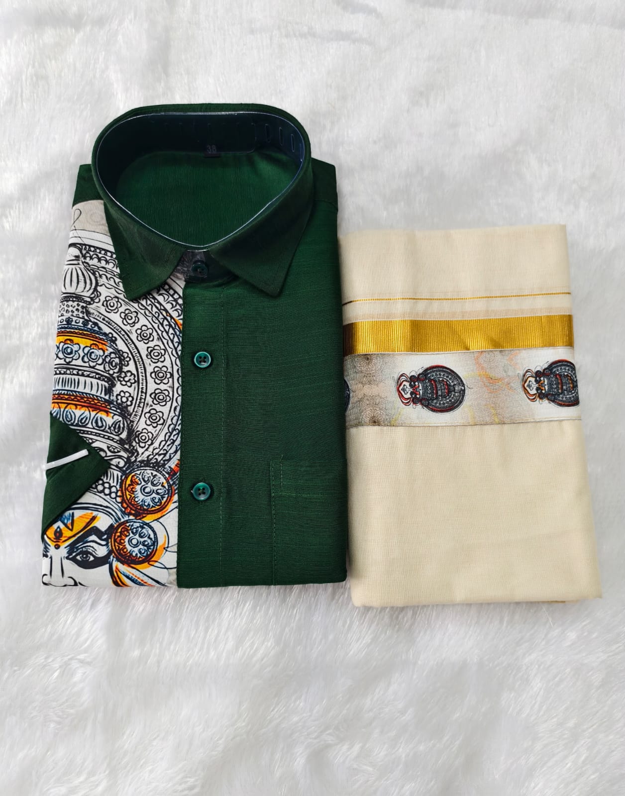 ONE SIDE Printed Shirt with Dhoti Combo - KBG