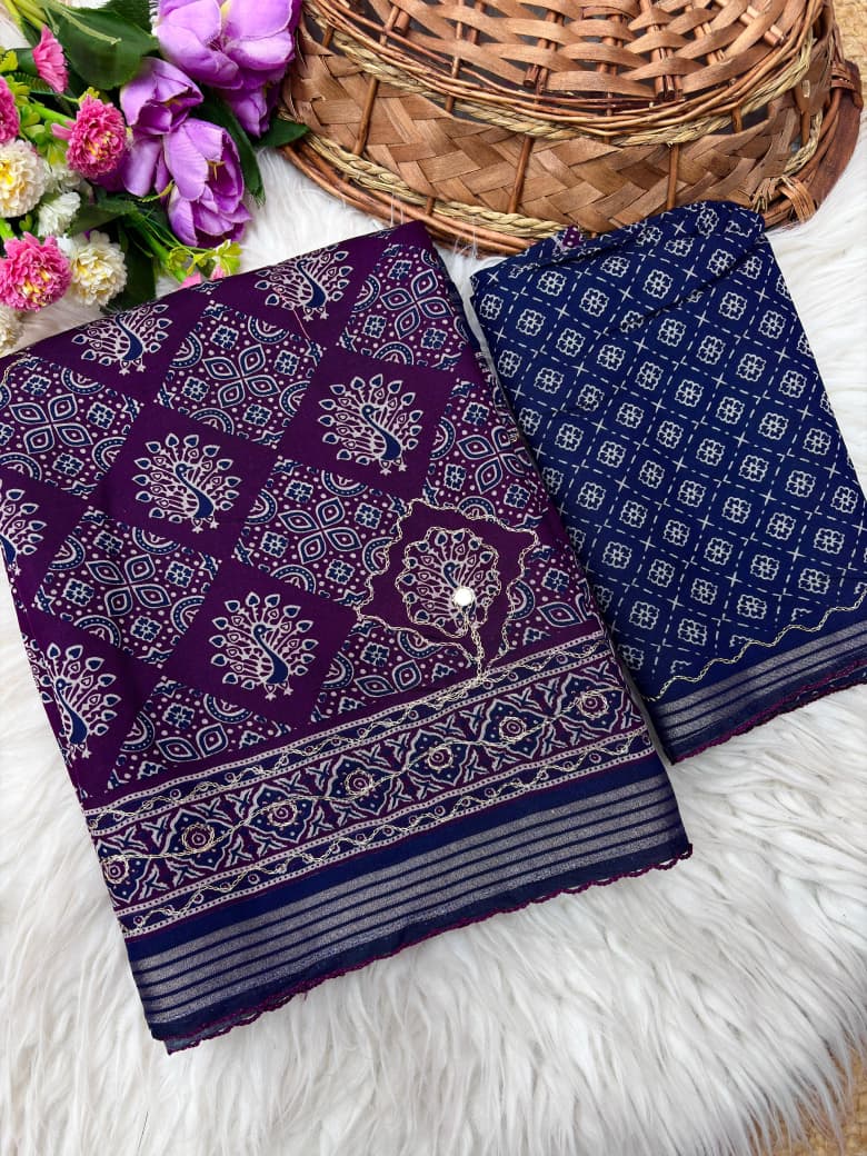 ELEGANT MUL COTTON SAREE COLLECTION -SU