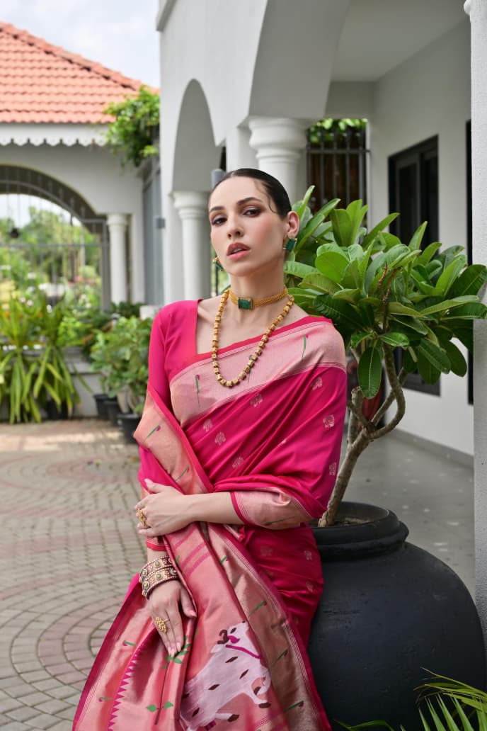 BANARASI PAITHANI SILK SAREE - SU