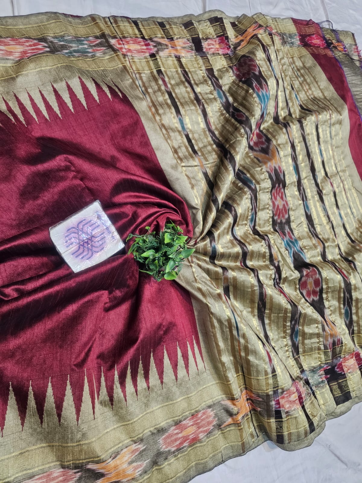 PREMIUM SEMI RAW SILK IKKAT SAREE -SU