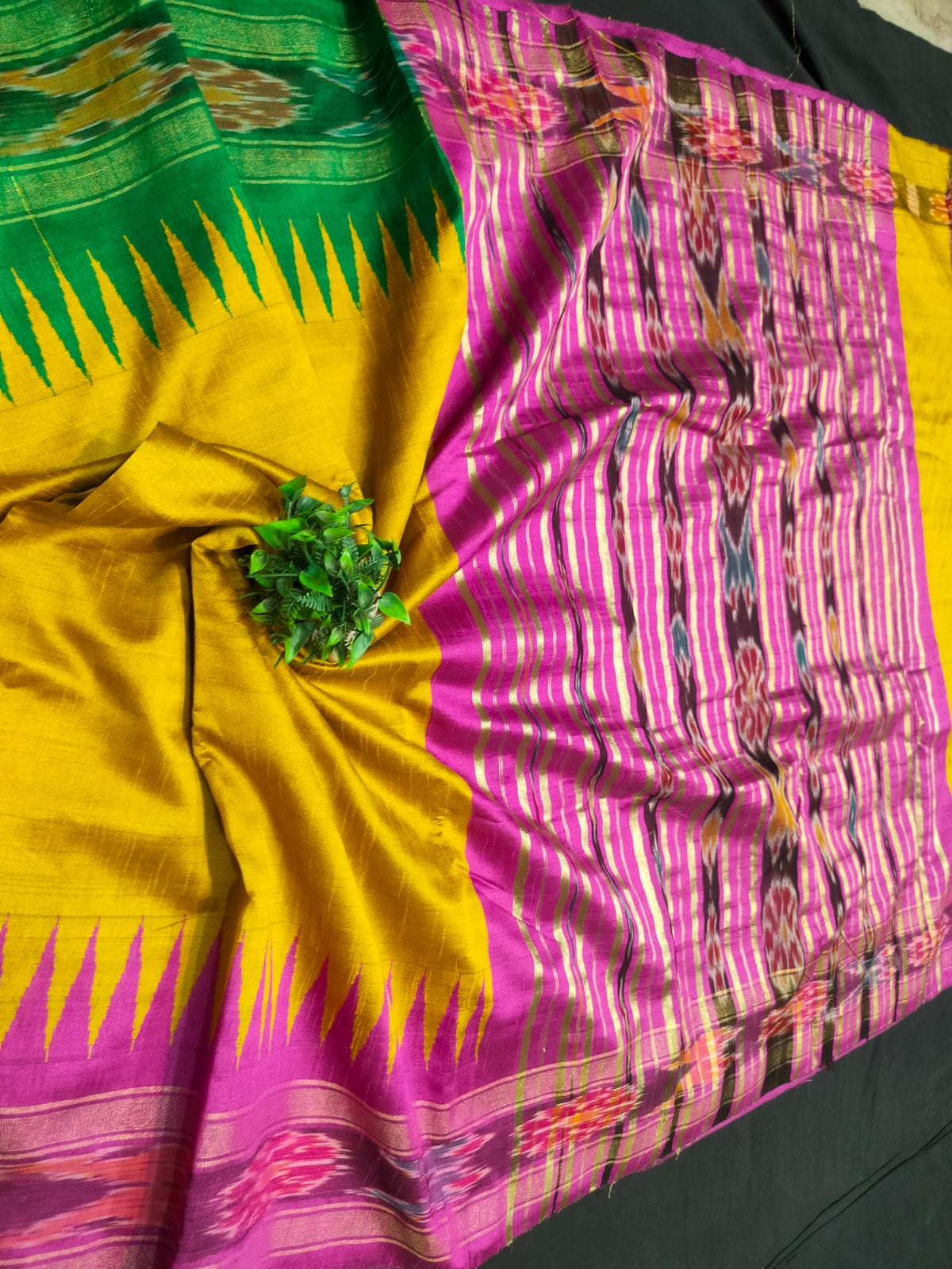 PREMIUM SEMI RAW SILK IKKAT SAREE -SU