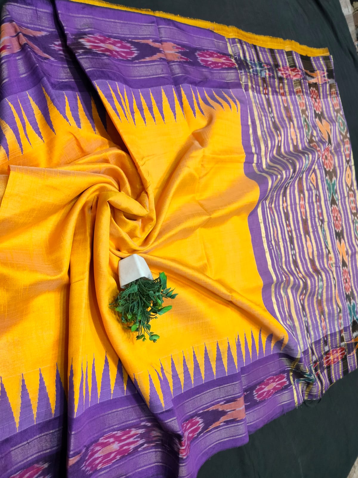 PREMIUM SEMI RAW SILK IKKAT SAREE -SU