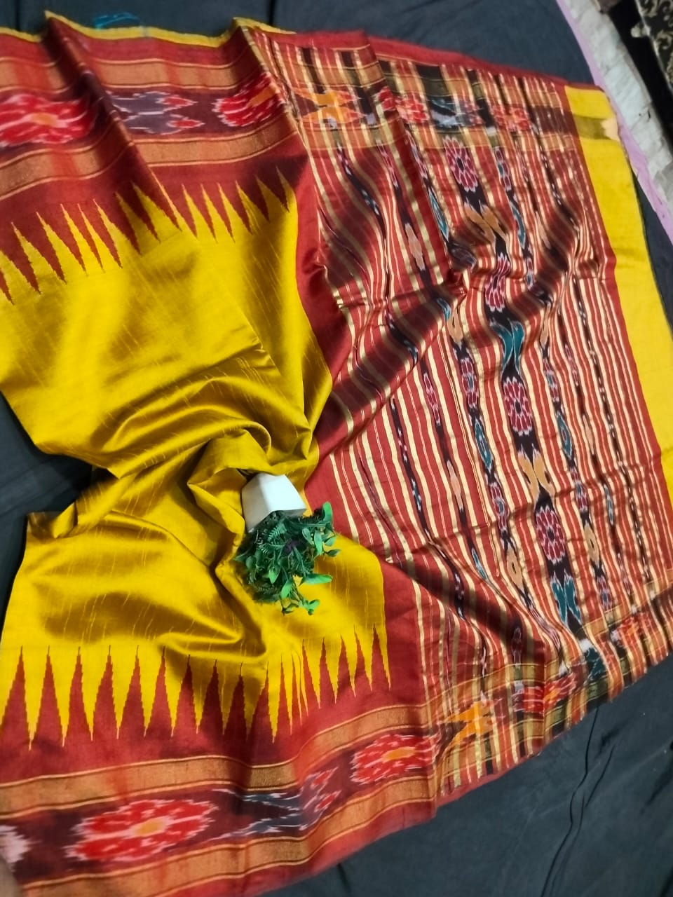 PREMIUM SEMI RAW SILK IKKAT SAREE -SU
