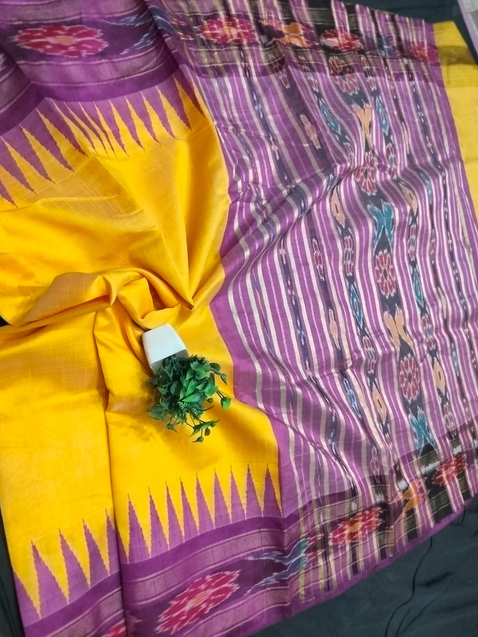 PREMIUM SEMI RAW SILK IKKAT SAREE -SU