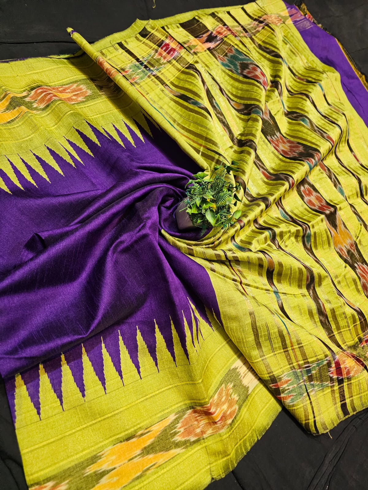 PREMIUM SEMI RAW SILK IKKAT SAREE -SU