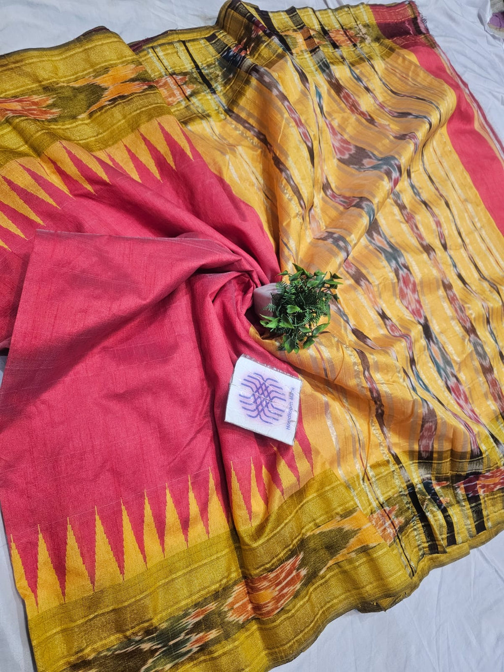 PREMIUM SEMI RAW SILK IKKAT SAREE -SU