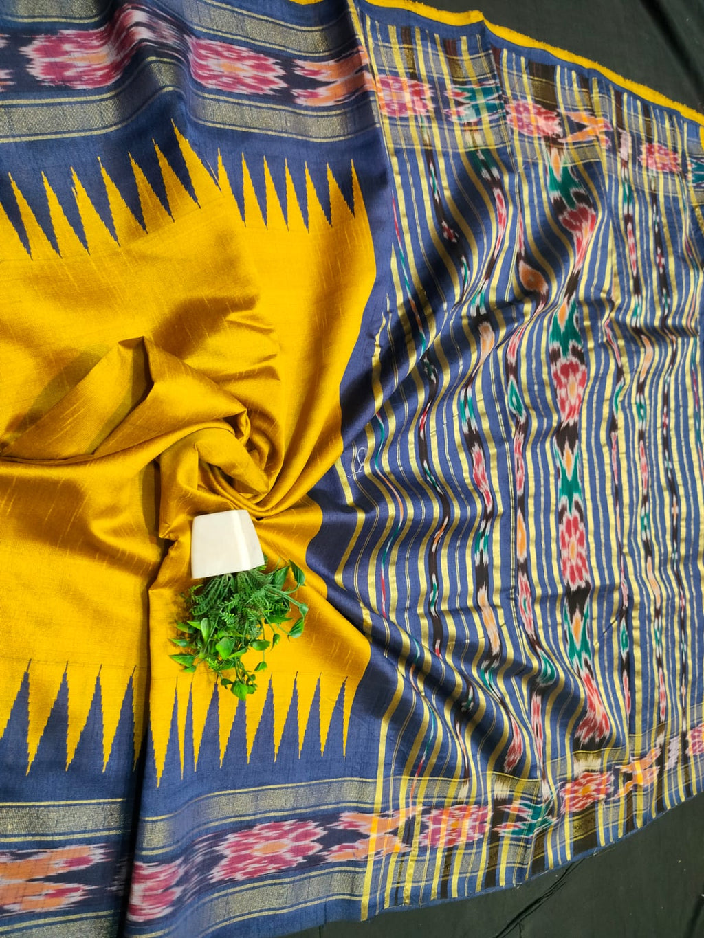 PREMIUM SEMI RAW SILK IKKAT SAREE -SU