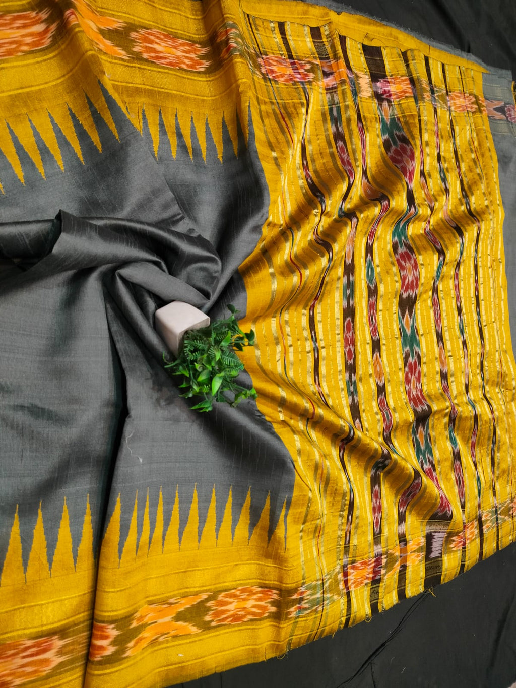 PREMIUM SEMI RAW SILK IKKAT SAREE -SU