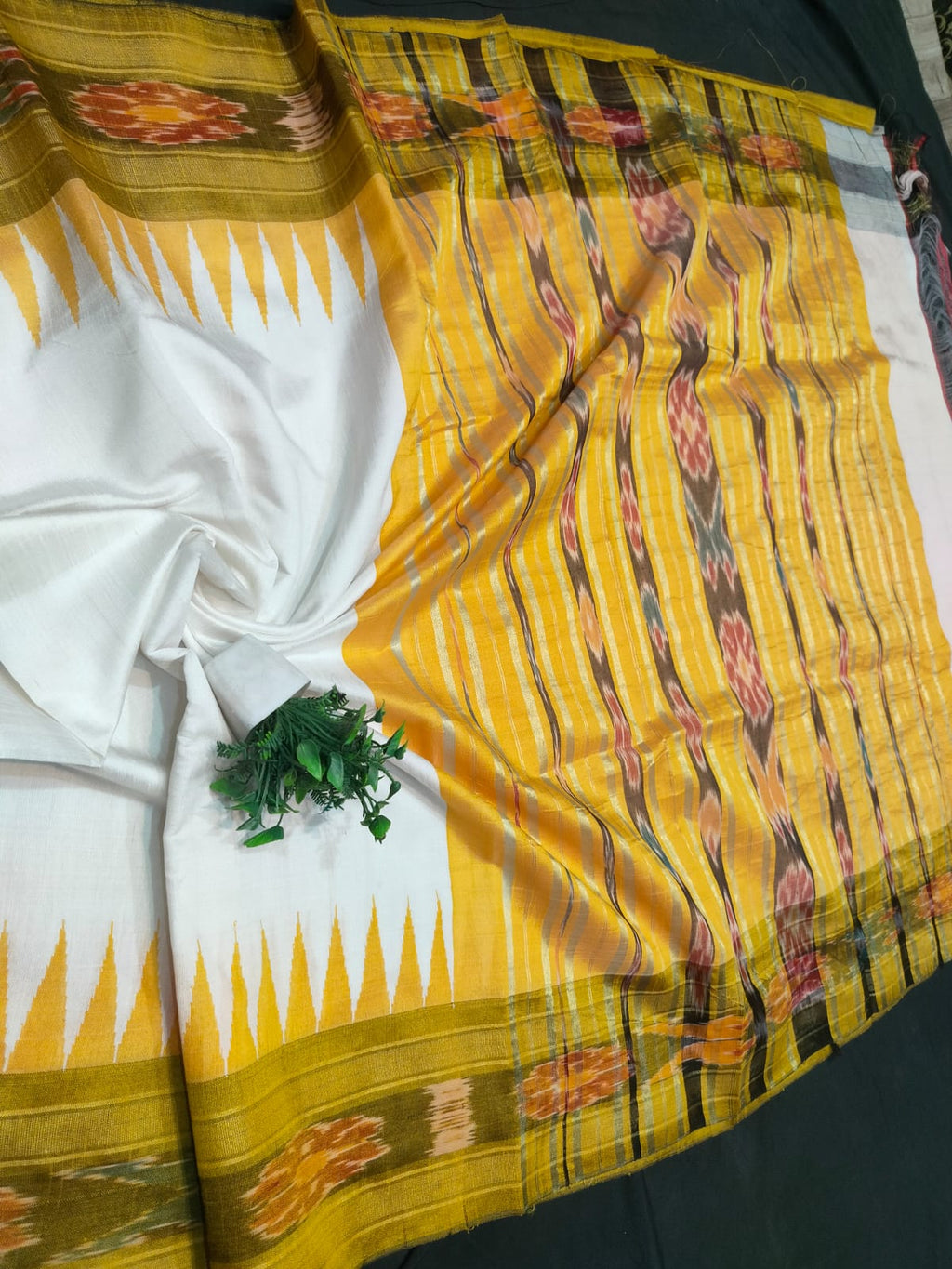 PREMIUM SEMI RAW SILK IKKAT SAREE -SU