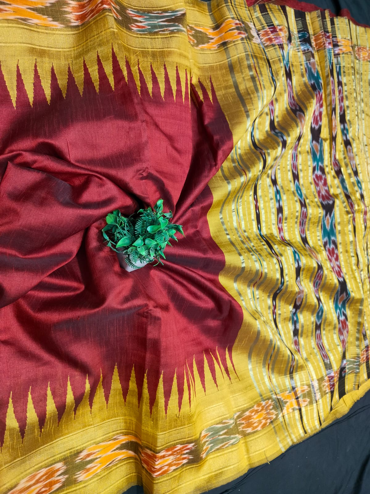 PREMIUM SEMI RAW SILK IKKAT SAREE -SU