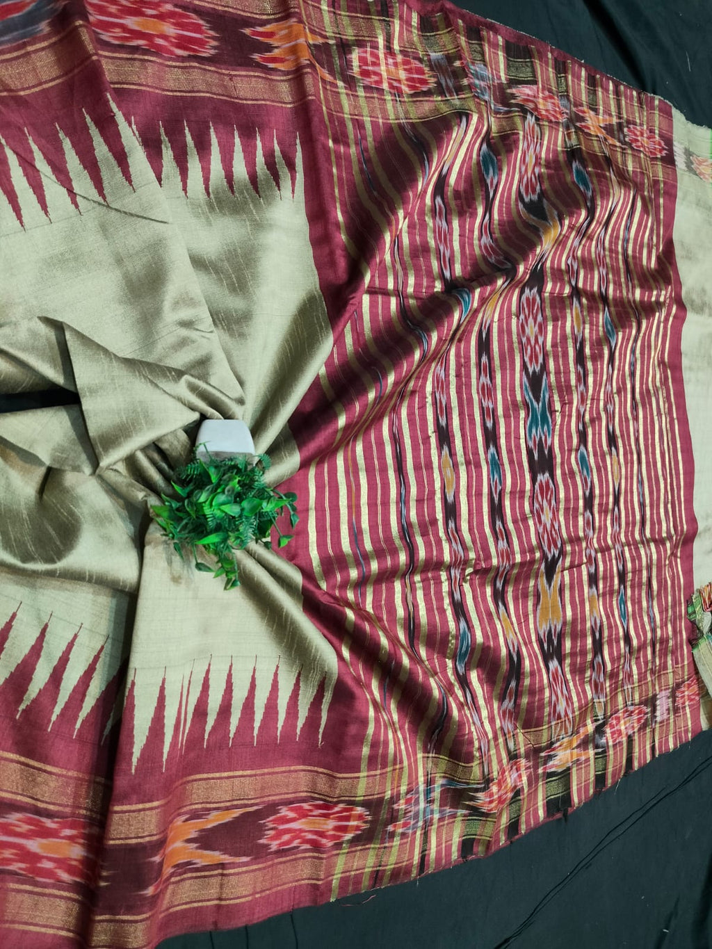 PREMIUM SEMI RAW SILK IKKAT SAREE -SU