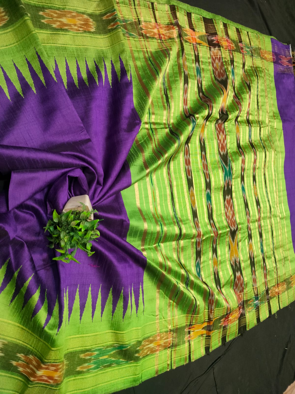 PREMIUM SEMI RAW SILK IKKAT SAREE -SU
