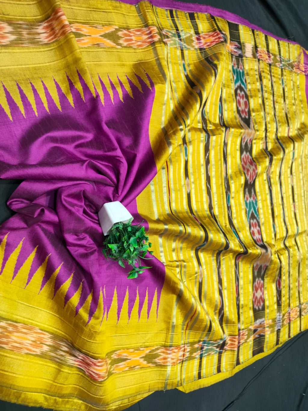 PREMIUM SEMI RAW SILK IKKAT SAREE -SU