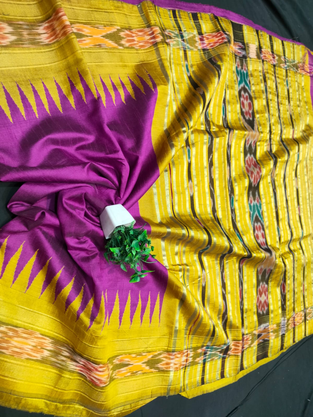 PREMIUM SEMI RAW SILK IKKAT SAREE -SU