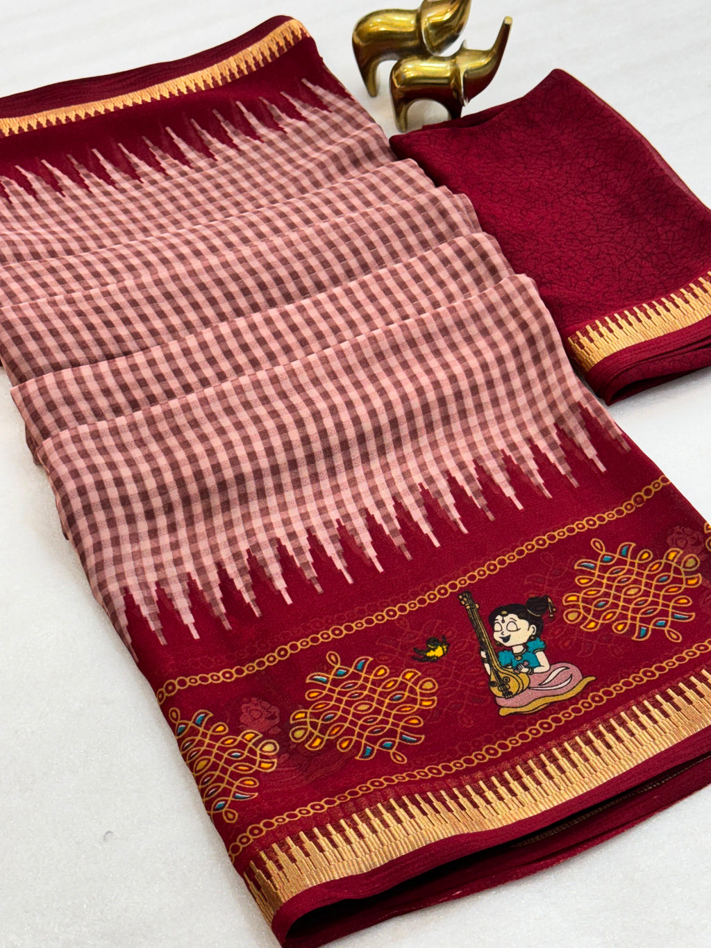 BEAUTIFUL HEAVY GEORGETTE SILK SAREE -SU