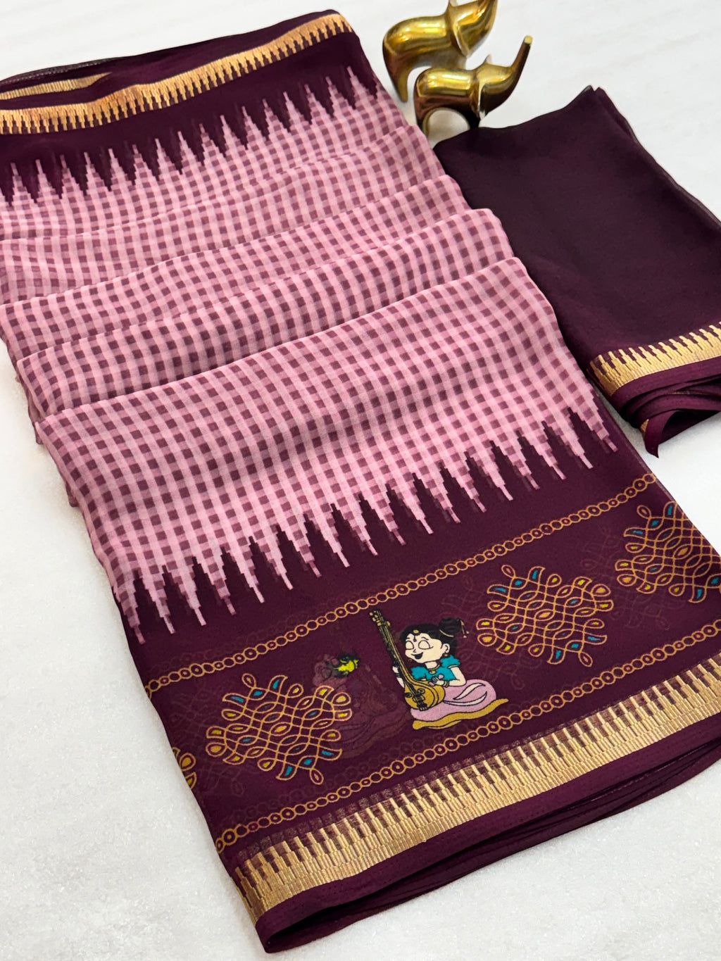 BEAUTIFUL HEAVY GEORGETTE SILK SAREE -SU