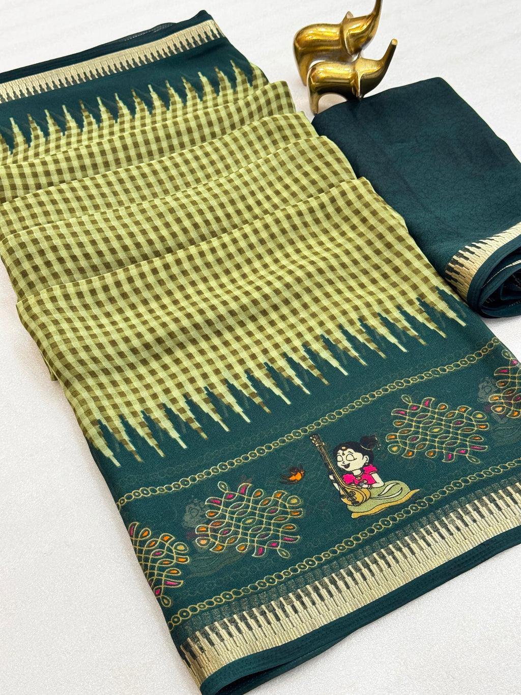 BEAUTIFUL HEAVY GEORGETTE SILK SAREE -SU