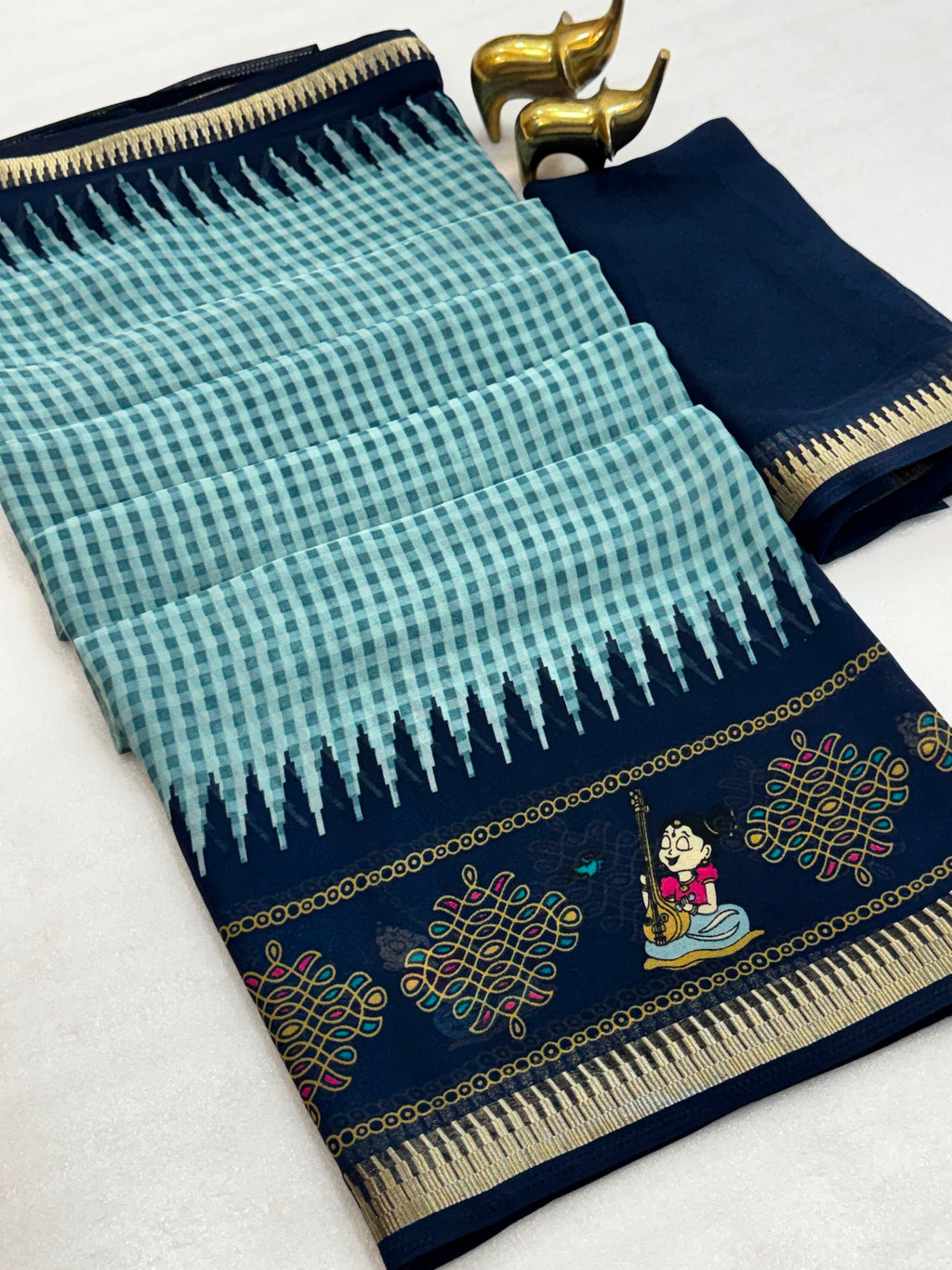 BEAUTIFUL HEAVY GEORGETTE SILK SAREE -SU