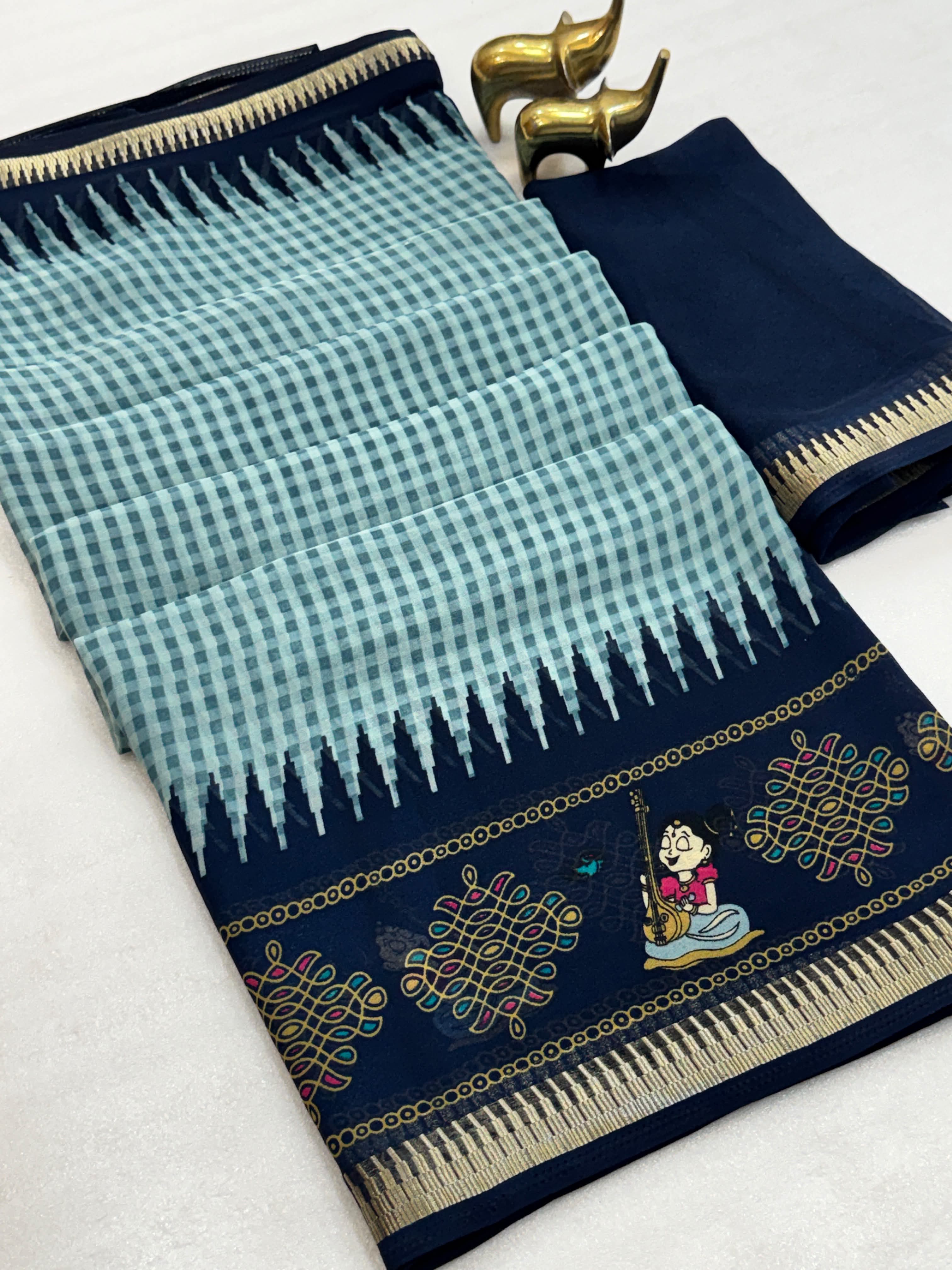BEAUTIFUL HEAVY GEORGETTE SILK SAREE -SU