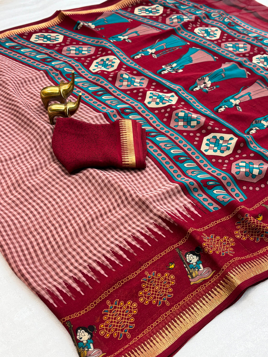 BEAUTIFUL HEAVY GEORGETTE SILK SAREE -SU