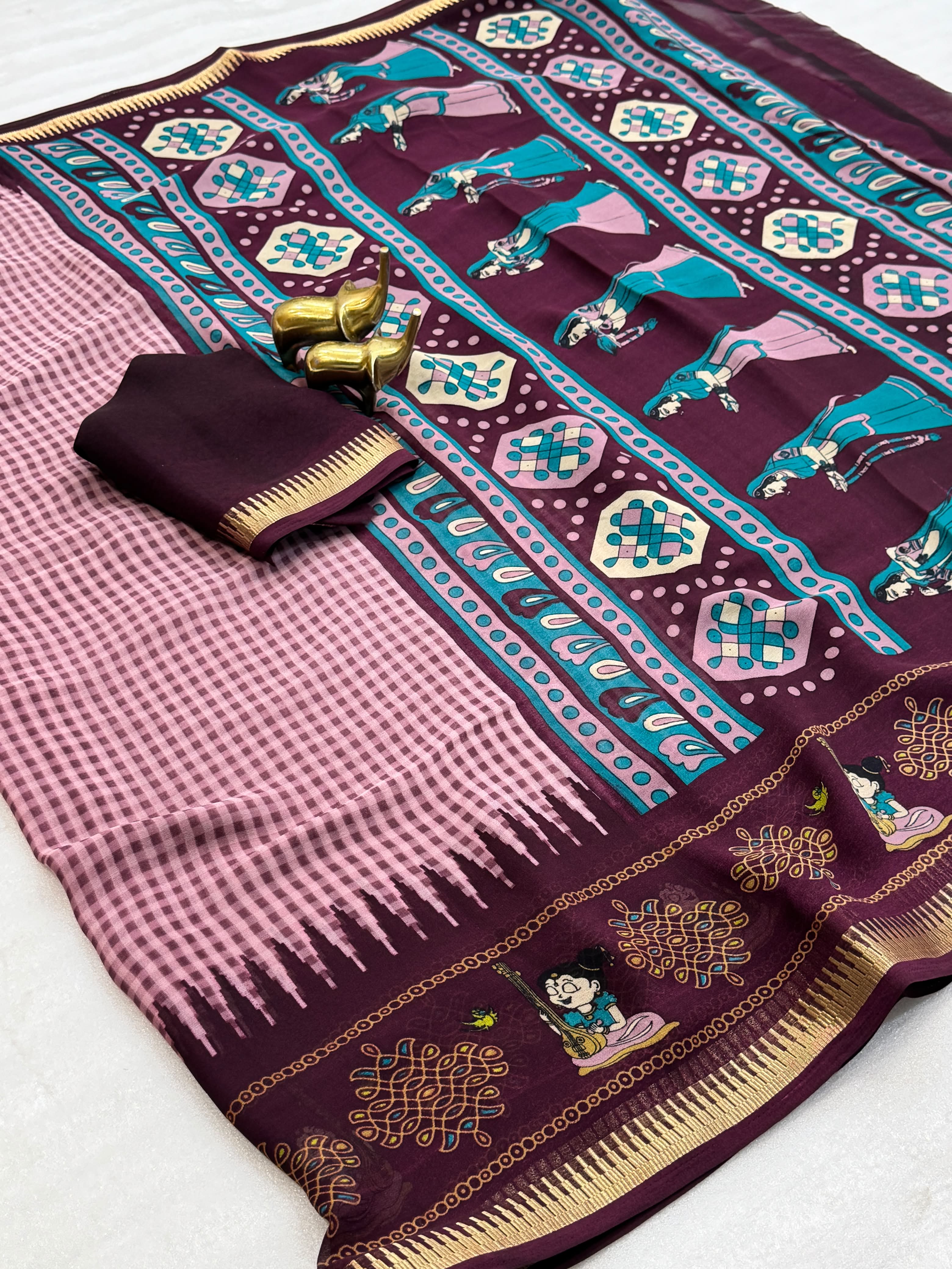 BEAUTIFUL HEAVY GEORGETTE SILK SAREE -SU