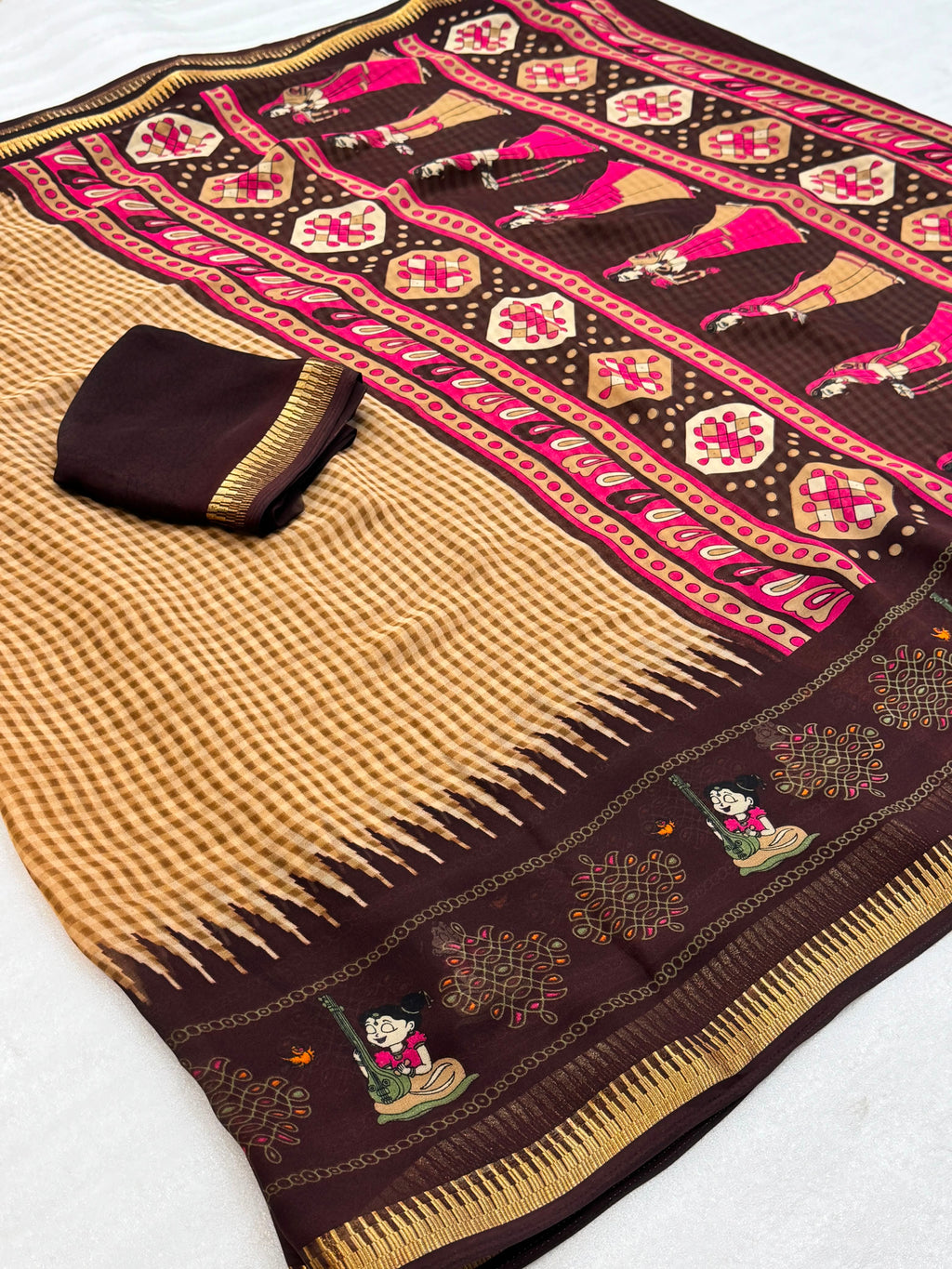 BEAUTIFUL HEAVY GEORGETTE SILK SAREE -SU