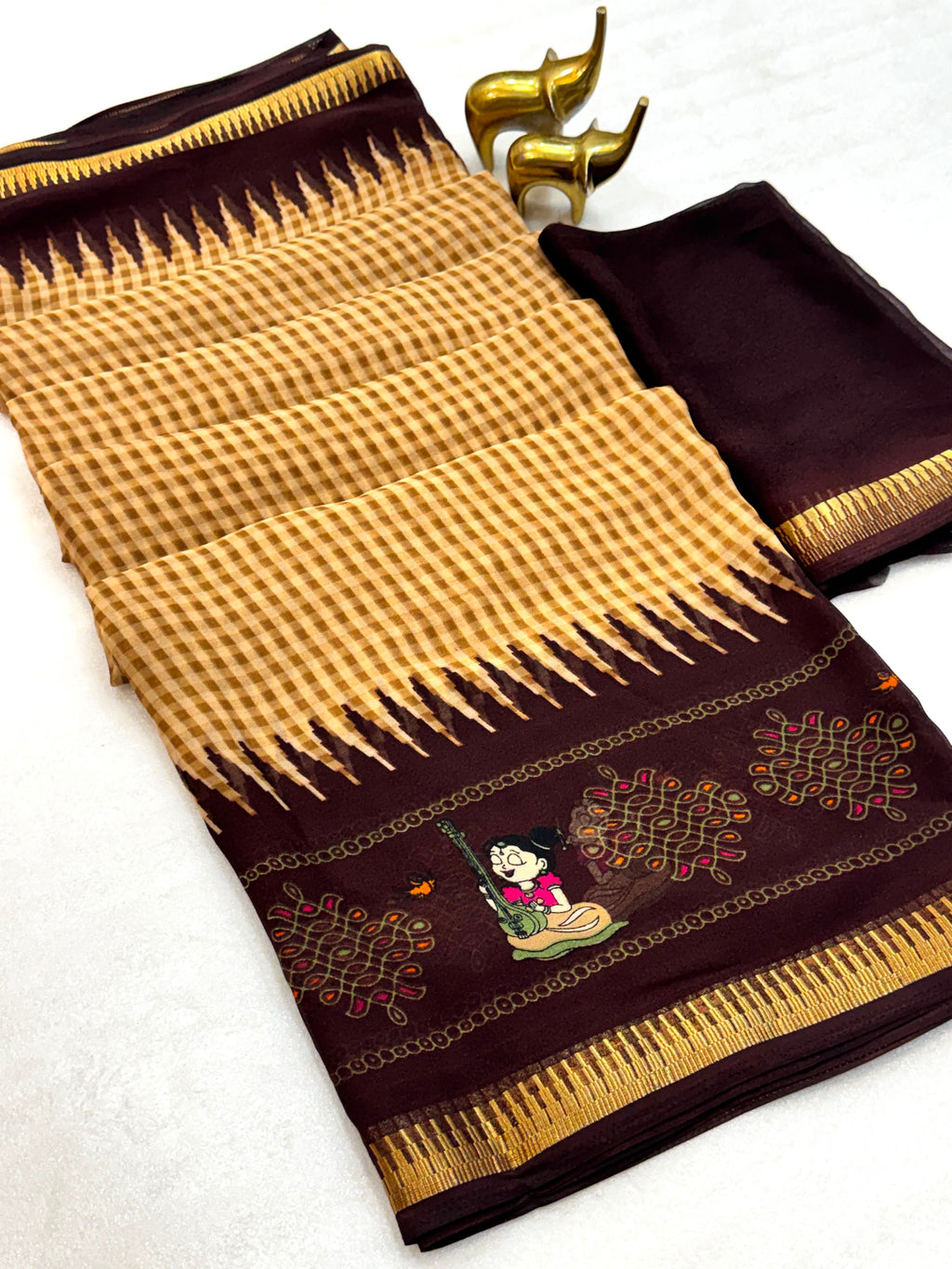 BEAUTIFUL HEAVY GEORGETTE SILK SAREE -SU