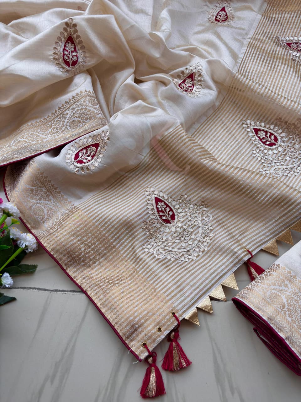Beautiful Dori Gotta Work Collection Saree -SU