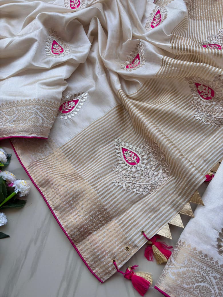 Beautiful Dori Gotta Work Collection Saree -SU